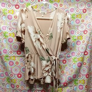 Monteau side tie top, blouse, medium